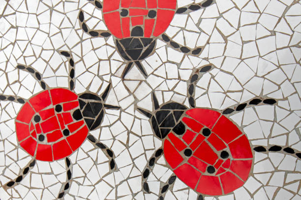 istock Ladybug mosaic in decorative art tiles 2148100845