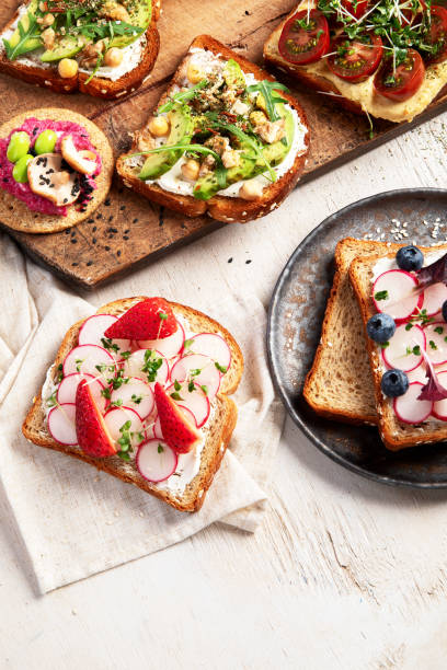 istock Healthy toasts for breakfast or lunch. Clean eating. 2148100864