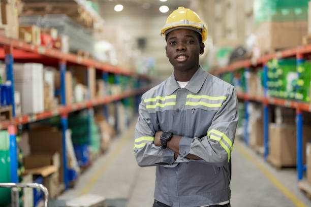 istock Male factory manager Happy smiling standing. 2148100974