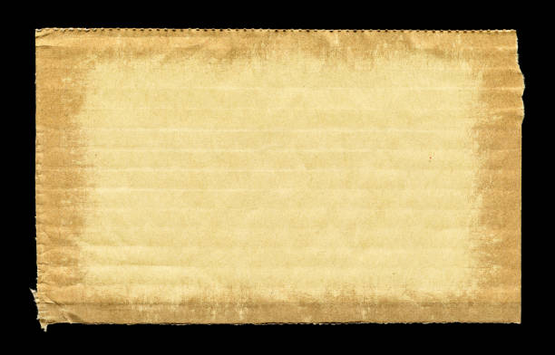 Cut or torn paper background textured isolated on black.