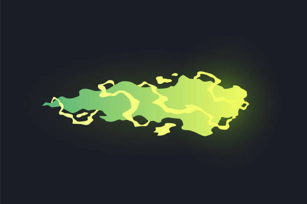 istock Cartoon laser gun beam. Alien combat weapon rays. Futuristic shot effect. Destructive plasma flow. Bomb blaster attack explosion. Vector game element 2148103719