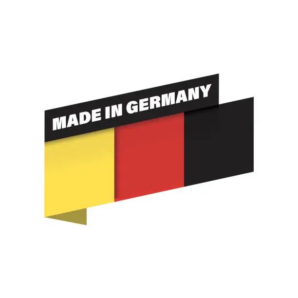 Vector illustration of Made in Germany label tag sign