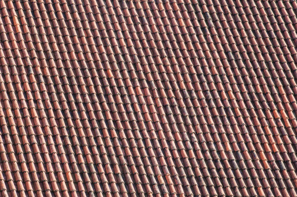 Roof background in new tiles