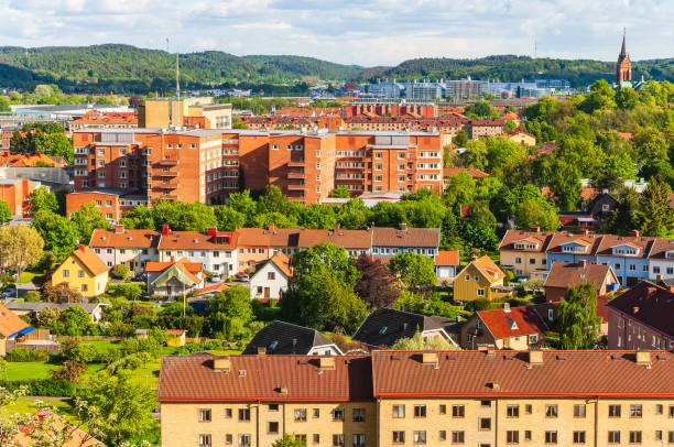 istock Buildings in city from viewpoint 2148105229