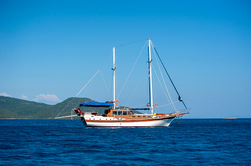Yacth sailing on the sea