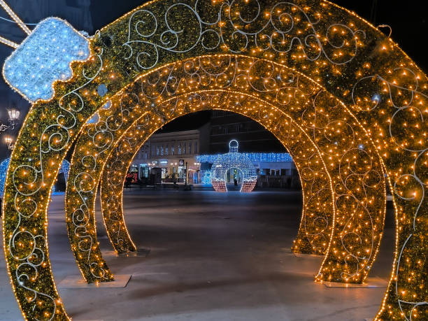 istock Novi Sad decorated with Christmas lights 2148111479