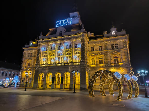 istock Novi Sad decorated with Christmas lights 2148111485