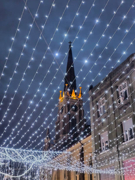 istock Novi Sad decorated with Christmas lights 2148111589