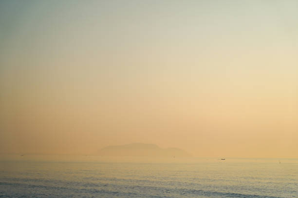 Beautiful sunset above the sea with summer background