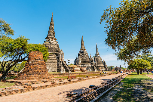 Wat Phra Si Sanphet in Ayutthaya in Thailand.