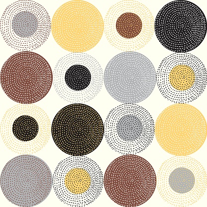 Cheerful polka dot vector seamless pattern. Can be used in textile industry, paper, background, scrapbooking.