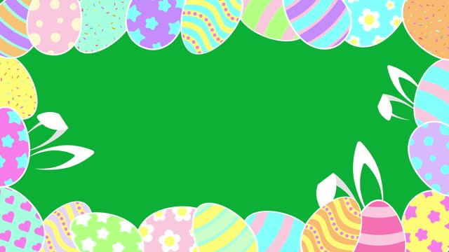 Animated Easter Greeting Frame Template.