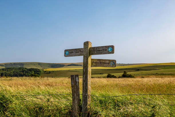 istock A directional sign post in the South Downs on a sunny summer's day 2148119847