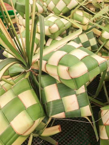 Ketupat is rice casing made from young coconut leaves. A local delicacy during Eid al-Fitr.