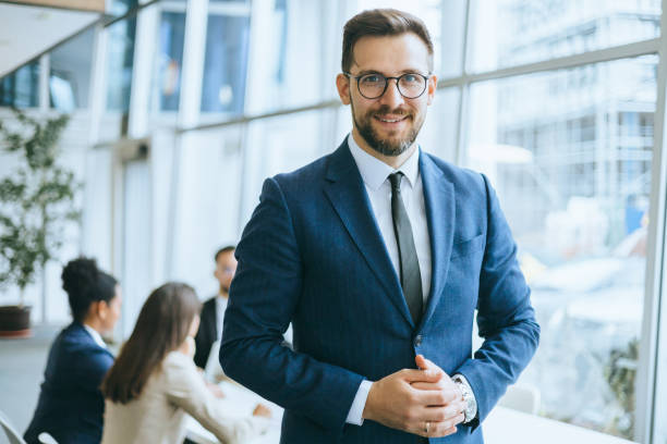Businessman with a confident posture in office