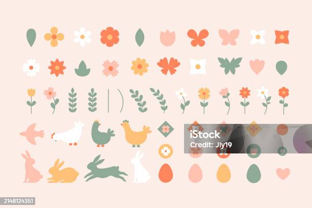 Spring Elements Vector Spring Collection Vector Elements Set Stock Illustration - Download ...