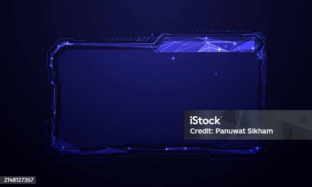 Polygonal Wire Frame With Hud Ui Gui Future Futuristic Screen System ...