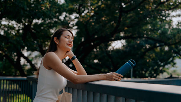 istock Serene Park Relaxation a mindful blend of motion and stillness 2148131064