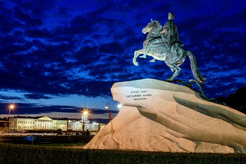 Statue of Bronze horseman in St.Petersburg