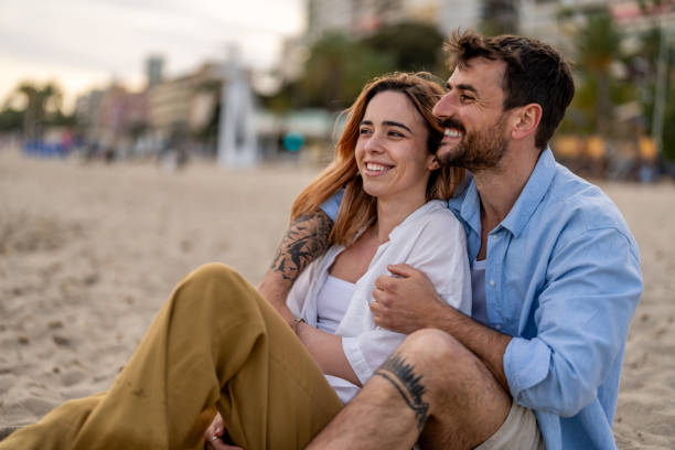 istock Young couple enjoy summer vacation 2148135408