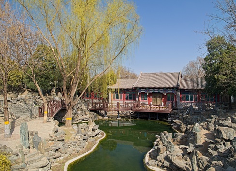 Xi Yuan Park in Luoyang, Henan Province, China.