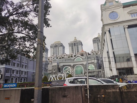 Jakarta, Indonesia, 03/22/2024. The mall of Indonesia at Kelapa Gading, Central Jakarta. The classic building exterior in the city of Jakarta.