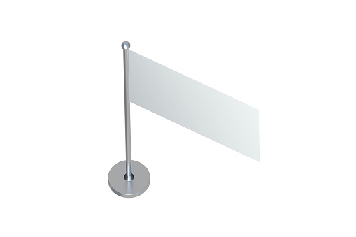 Table flag isolated on white background. 3d render