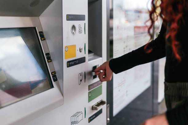 istock Detail of card in ticket machine 2148145974