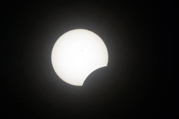 Partial Solar Eclipse stock photo