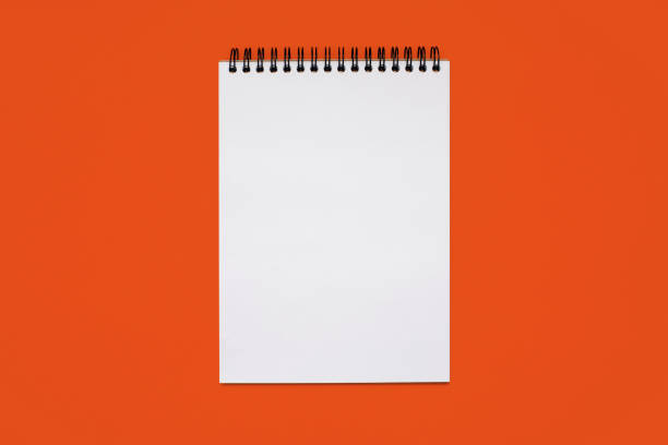 blank realistic spiral notepad notebook isolated on white