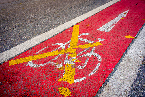 typical bike lane in germany - photo