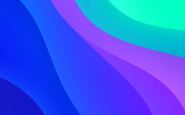 Smooth Wave Gradient Abstract Background Smooth wave tropical soft fabric wave glowing abstract background. changing beach stock illustrations