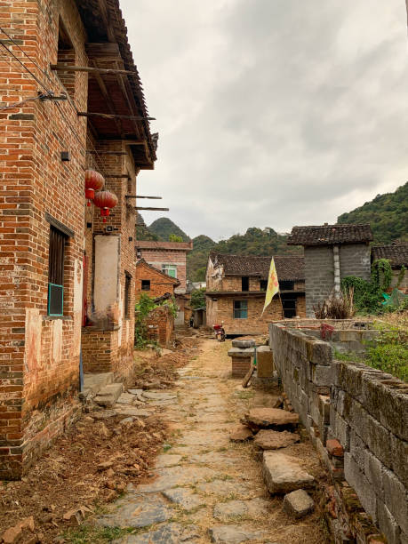 istock Chinese old street near mountain range 2148157588