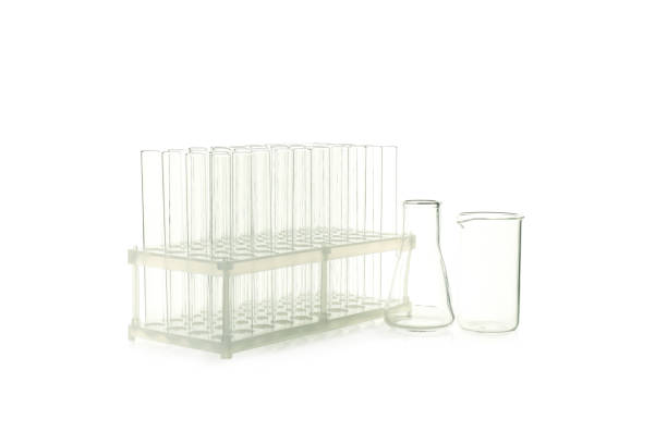 Concept of laboratory accessories, isolated on white background