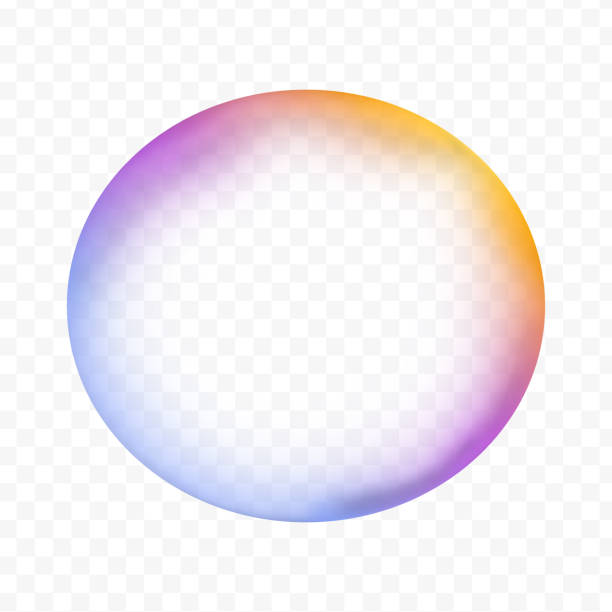 透明な背景に屈折気泡。ベクトル図 - spectrum geometry refraction sphere点のイラスト素材／クリップアート素材／マンガ素材／アイコン素材