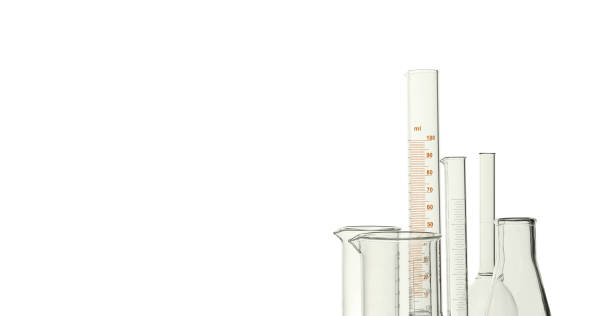 istock Concept of science and research, laboratory accessories isolated on white background 2148159986