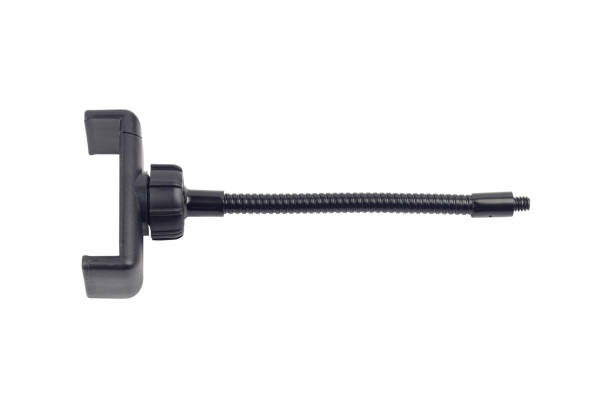 plastic phone holder with flexible leg for ring light isolated from background