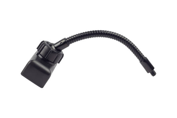 plastic phone holder with flexible leg for ring light isolated from background