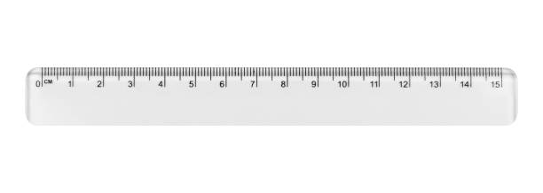 istock Plastic stationery ruler in the unit of measurement centimeters, isolated from background 2148160237