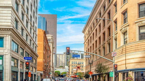 istock Spring street in downtown Los Angeles on a sunny day 2148162616
