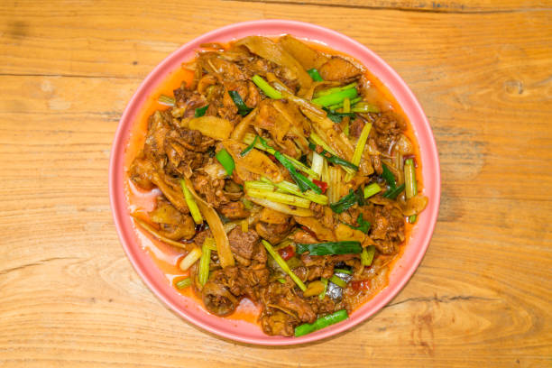 istock Stir-fried Duck Meat with Sliced Ginger in Chinese Dish 2148164734