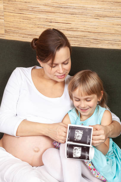 istock Expectant Mother and Daughter Looking at Ultrasound 2148165442