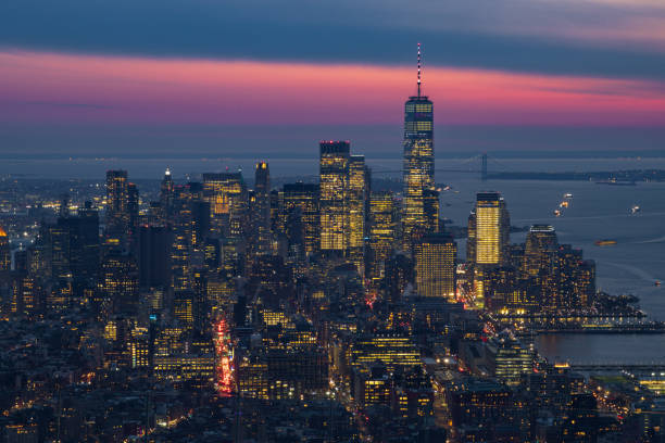 istock Sunset view from a skyscraper in New York (USA) 2148165475