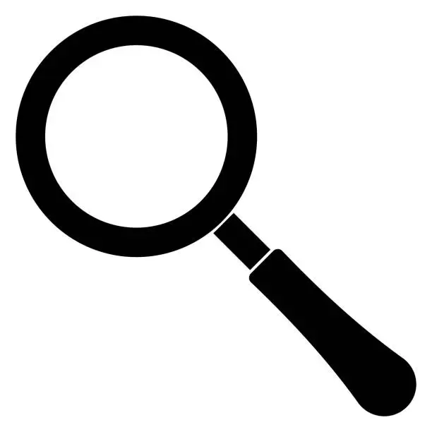 Vector illustration of Magnifying glass an optical device for viewing small details