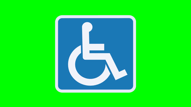 Appearance of a handicap accessibility sign (cut out)