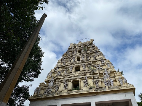 Sri Big Bull Temple Gopuram in Bangalore, Karnataka, India