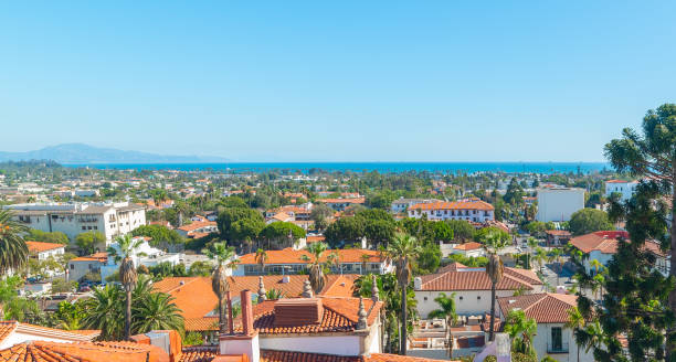 istock Panoramic view of Santa Barbara with the Pacific Ocean on the background 2148170236