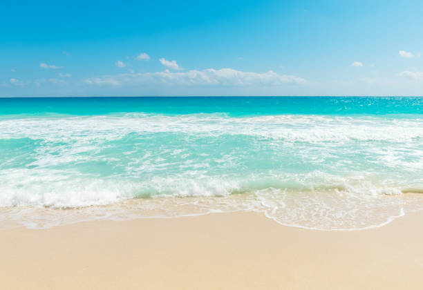 istock Turquoise water and golden sand in a tropical beach 2148170900