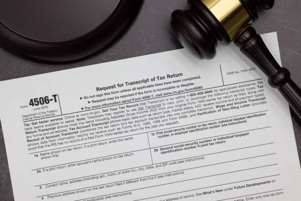 istock Form 4506-T Request for Transcript of Tax Return Legal Form Document 2148172691