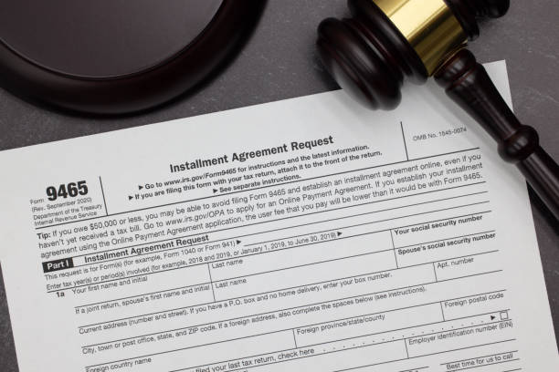 istock Tax Installment Agreement Request form 9465 legal document 2148172698